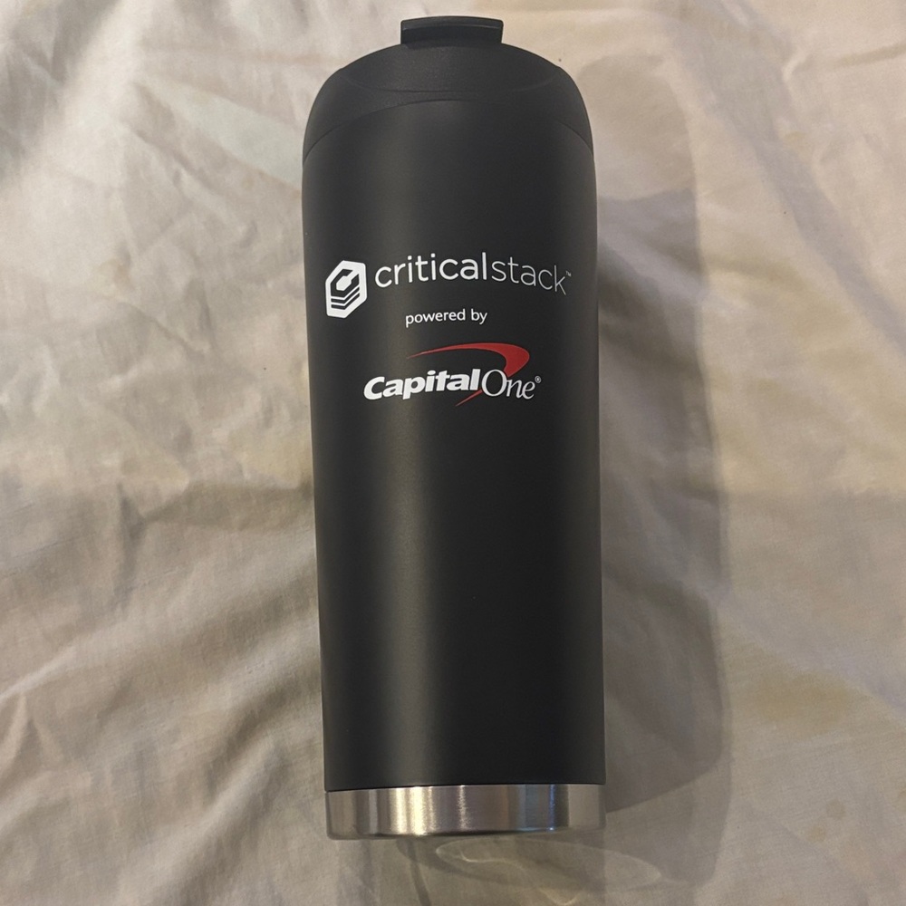 Critical Stack (Capital One) Black Tumbler (16 oz)